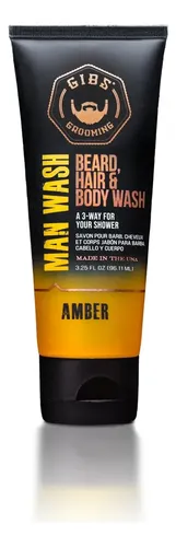 Jabón Corporal Gibs Grooming Amber 3 En 1 Para Hombre, 100 M
