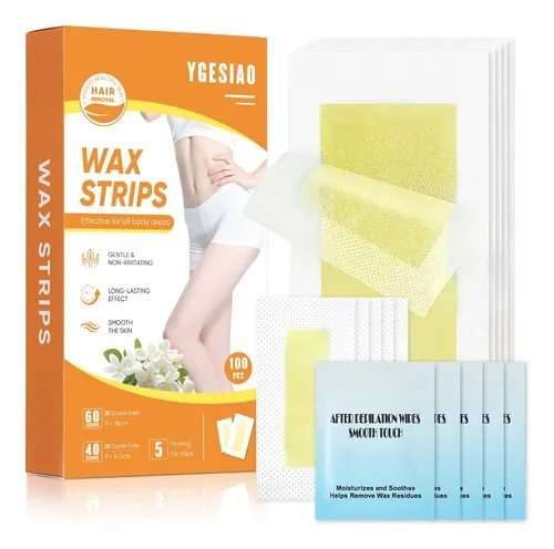 Kit Wax Strips Ygesiao De 100 Unidades Para Rostro Y Cuerpo