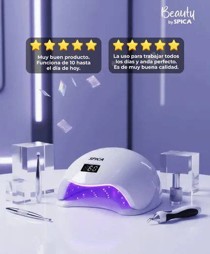 Cabina Led De Uñas 48w Spica S-210 Luz Uv Secador Manicura