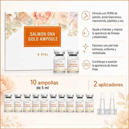 Kit Ampollas Salmon Dna Gold Ampoule S Vial Skincare Premium