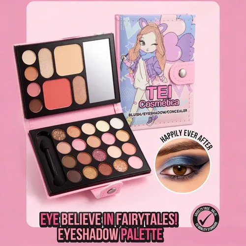 Paleta De Sombras Para Ojos + Corrector + Rubor Tei Make Up