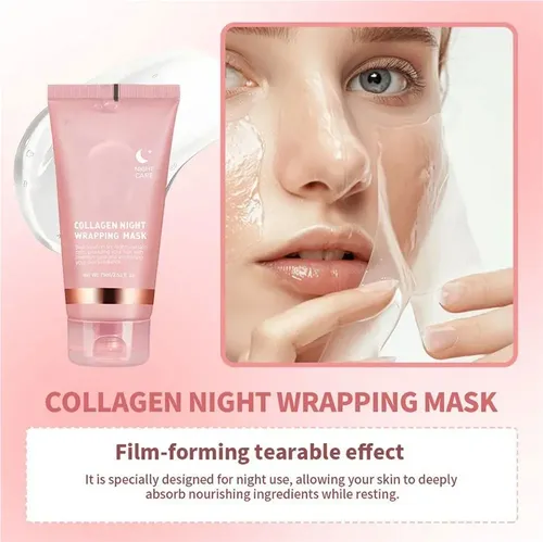 Máscara De Colágeno Para Envolver La Noche, Máscara Exfolian