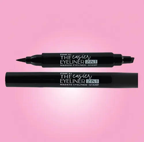 Delineador Ojos + Sello The Casier Eyeliner Pink21 Negro