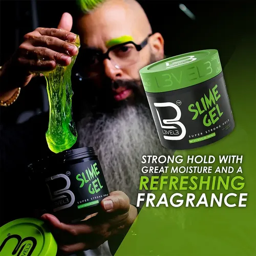 Gel Slime Super Fuerte Level 3 Verde En Crema