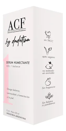 Acf Dadatina Serum Humectante Facial Apto Vegano 30ml Local