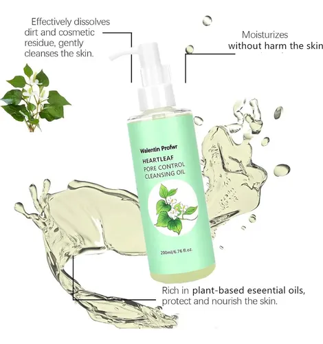 Aceite De Limpieza Facial Con Hoja De Corazón 6.76oz