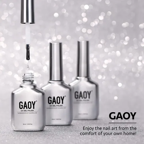 Top Coat Gel Gaoy 16ml Brillo Alto Sin Limpieza Uv Duradero