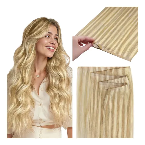 Extensiones De Cabello Con Cinta Goo Goo 18” 50 G Rubio