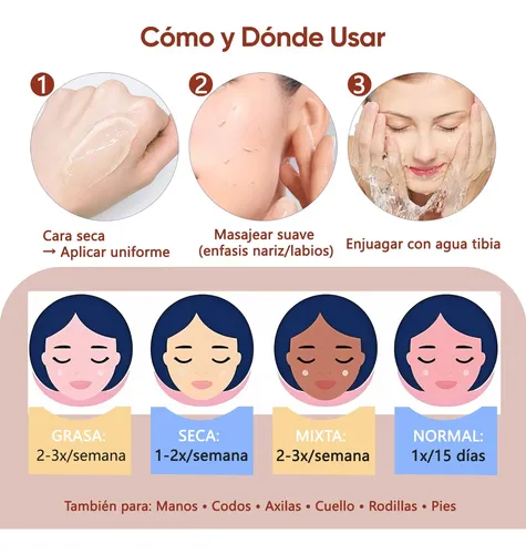 Gel Exfoliante, Elimina La Piel Muerta, Suaviza Y Tierna, 50 Ml Neutra