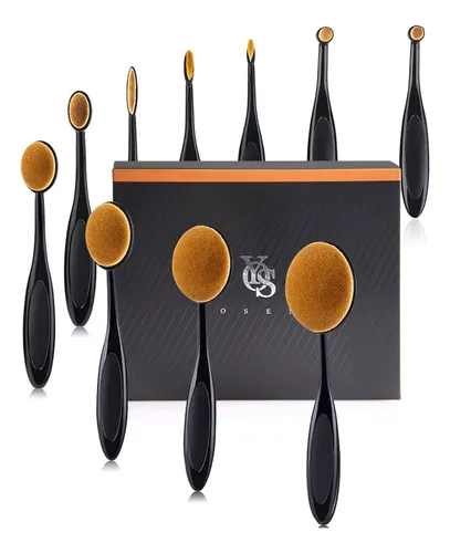 Set De Brochas De Maquillaje Yoseng Ovaladas 10 Piezas Profe