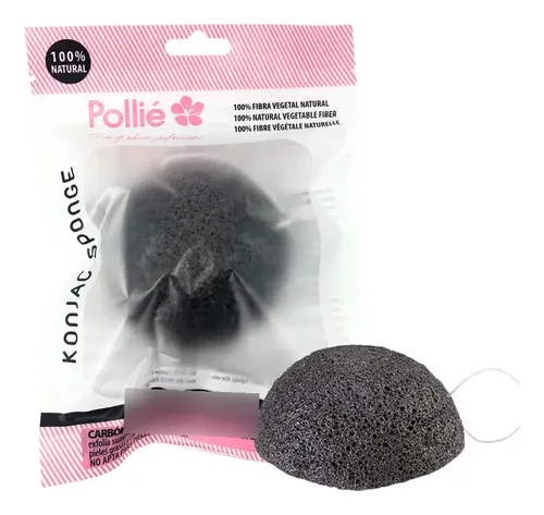 Konjac Esponja Vegetal Facial De Carbon Pieles Grasas Pollie