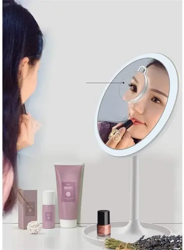Espejo Luz Led Táctil 360° Maquillaje Usb Espejo Aumento 5x