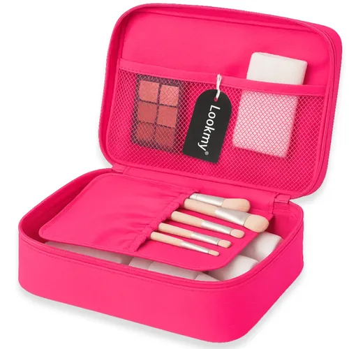 Neceser Portacosmético Lookmy Rosa | necessaire organizador de viaje | bolso neceser impermeable | porta maquillaje | organizador cosméticos | Neceser mujer y hombre lavable y resistente