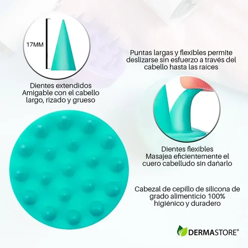 Masajeador Capilar De Silicona Para Ducha Cuero Cabelludo