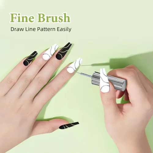 Set De Esmaltes Para Uñas Goicc Gel Liner Con Brocha Fina De