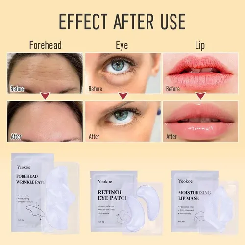 Set De Parches Faciales Antiarrugas Y Mascarillas 30 Pcs