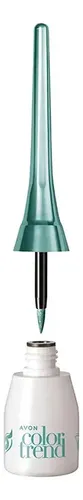 Delineador líquido Avon, Color Trend, varios colores, acabado metálico, azul cielo metálico