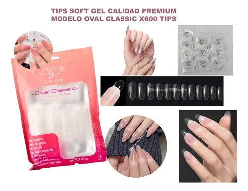 Kit Tips Soft Gel City Girl X600u Kapping Gel, Premium, Lima