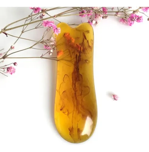 Raspador De Masaje De Resina Natural De Ámbar Para Rostro Y