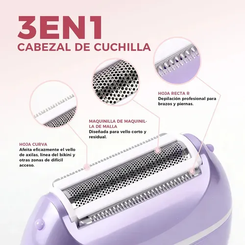 Depiladora Electrica Facial Bikini Recargable Portátil Mujer