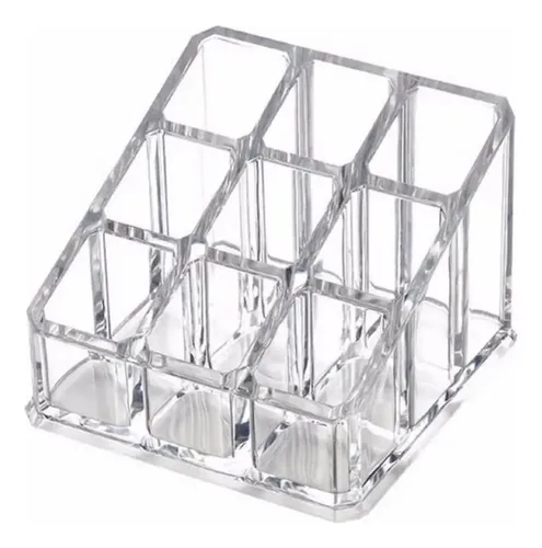 Organizador Acrílico Multiusos Para Lápices Labiales Pincel Color Transparente