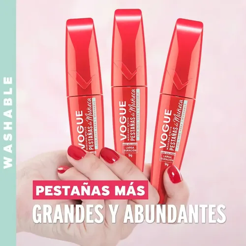 Máscara De Pestañas Vogue Efecto Muñeca Washable 9ml