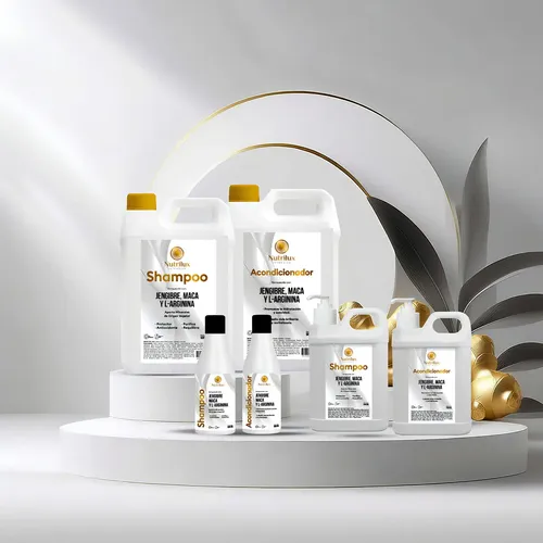 5 Litros Acondicionador Jenjibre + 5 Shampoo Nutritivo