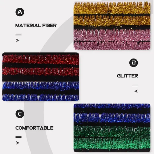 Sm 6 Pares De Pestañas Con Purpurina De Colores Para B1