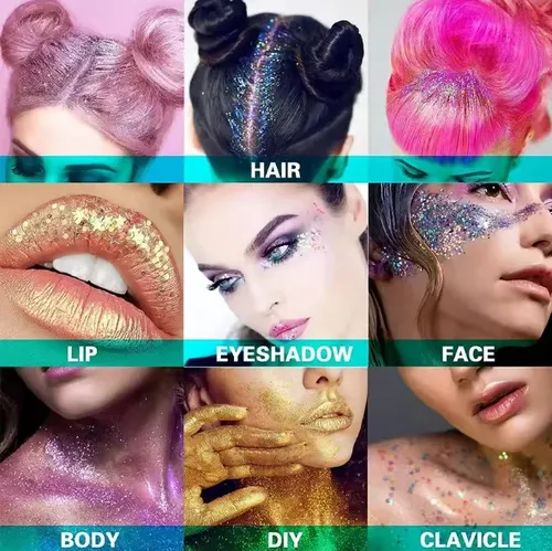 Gel Cosmético Con Purpurina De 8 Colores, Maquillaje Para Fi