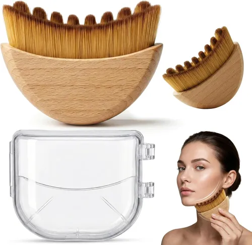 Brocha Facial Para Contorno Linfático Puur House Wooden H Pa Natural Wood
