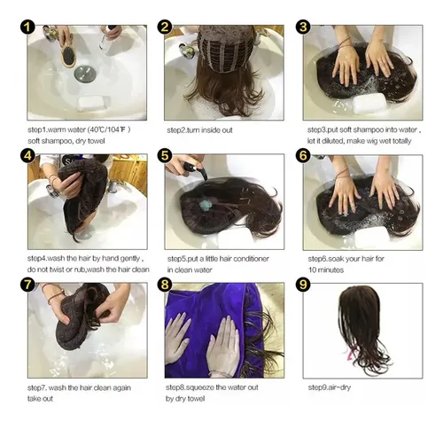 L. Peluca Corta De 10 -inchpara Mujer, Cabello Humano #uy