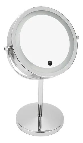 Espejo De Maquillaje Led Redondo Con Aumento De Doble Cara