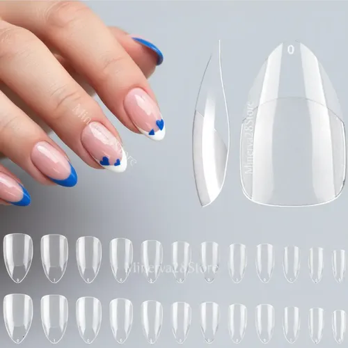 Tips Soft Gel Almendra Cortas Caja X120pcs Calidad Premium