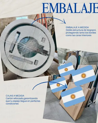 Espejo Led Fría O Cálida Esmerilado Circular 80 Cm Enc Touch