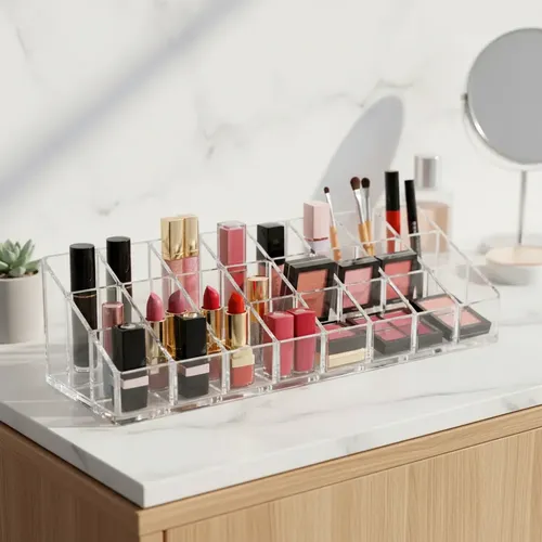 Organizador Acrílico Con 24 Divisiones De Maquillaje O01504