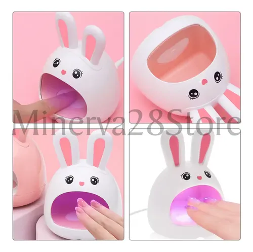 Cabina Mini Para Secado De Uñas Conejito 24w Uvled Soft Gel
