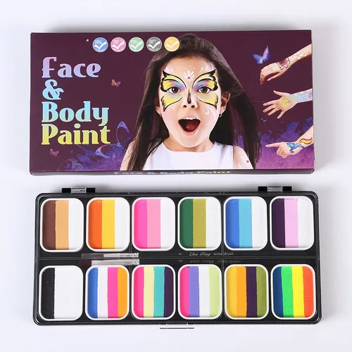 Set De Paletas De Pintura Waterolor: 12 Colores, 11 Pinceles