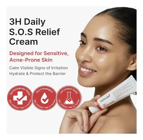 Skin Medicube 3h Relief Cream Reparadora De Acne Rosacea Todo Tipo De Piel Día/noche