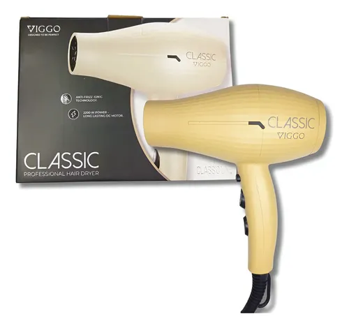 Secador De Pelo Viggo Classic Colores Profesional 2200w Color Amarillo