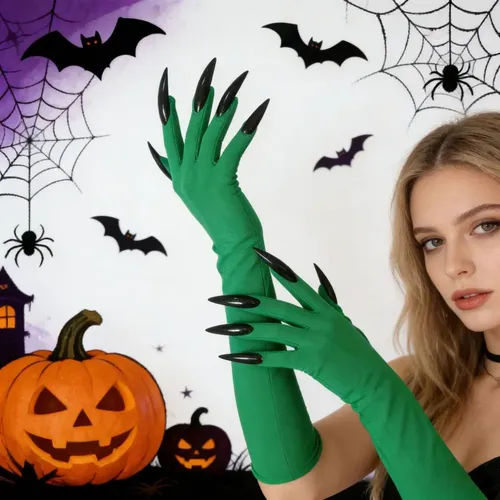 Cubierta De Uñas Larga Para Halloween Catwoman, Accesorios P