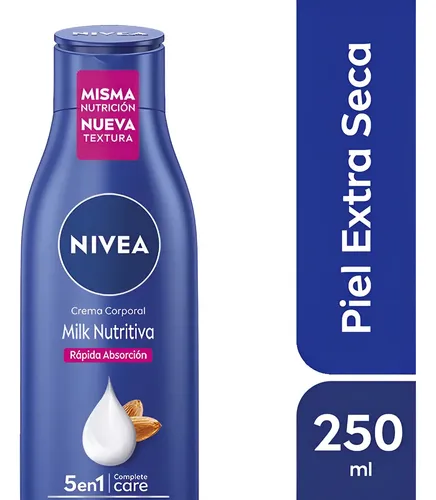 Crema para cuerpo Nivea Cuidado Corporal Milk Nutritiva en tubo 250mL