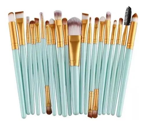 Set 20 Brochas Maquillaje Artístico Sintéticas Rostro