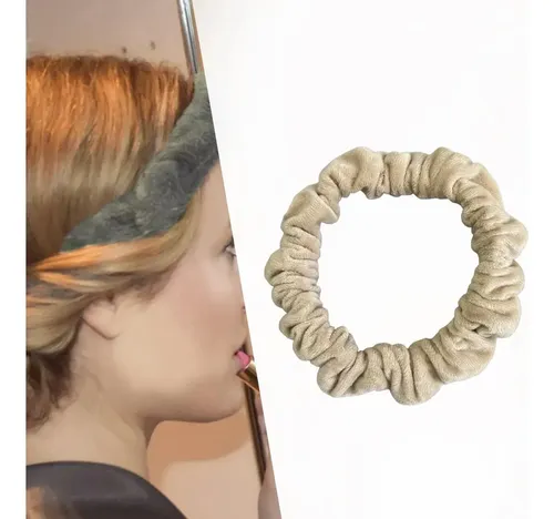 Rizador De Pelo Sin Calor Scrunchies Diadema Para Beige