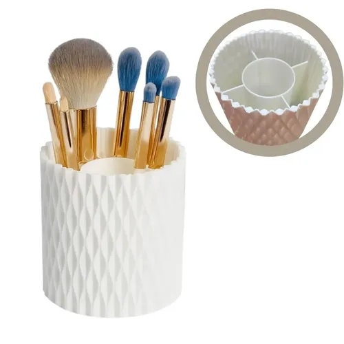 Porta Brochas Giratorio Organizador De Maquillaje Acrilico