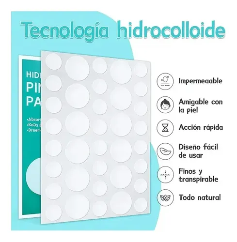 Kit De Parche Para Acne 72 Redondo Protectores Seca Granitos