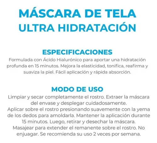 Dermaglós Ultra Hidratación Profunda Máscara De Tela Facial