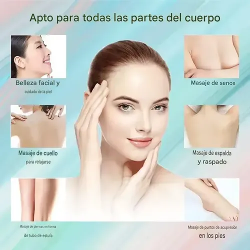 Masajeador Set X2 Doble Rodillo Jade Facial Corporal Drenaje Veoquiero