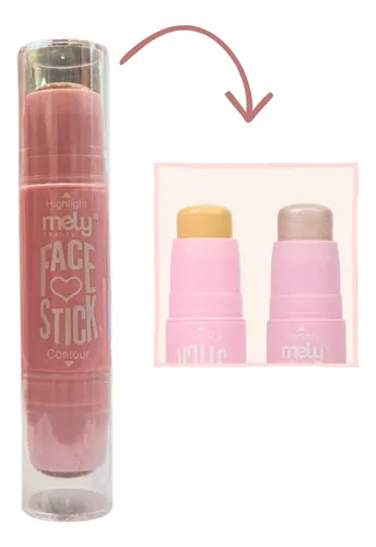 Mely Duo Highlight Con Contorno En Barra 2 En 1 Full Glitter