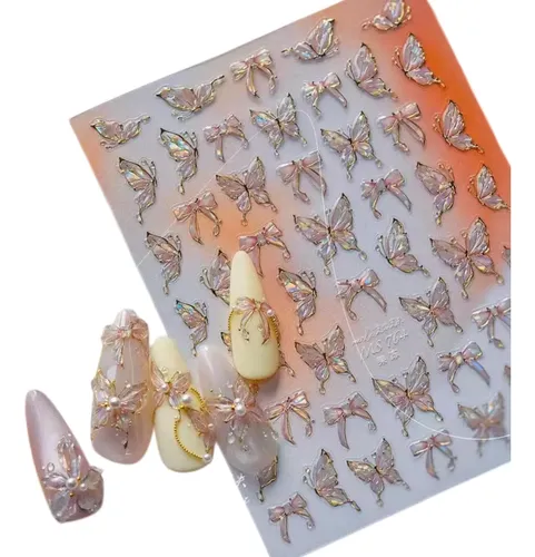 Adhesivos De Uñas Jelly Butterfly, Bonitos Adhesivos Para Uñ