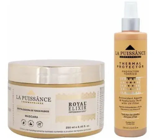 Kit La Puissance Máscara Royal Elixir + Protector Térmico